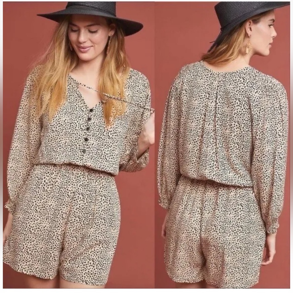 Anthropologie BeachGold Chelsea Romper Womens XS Shorts Pockets Rayon